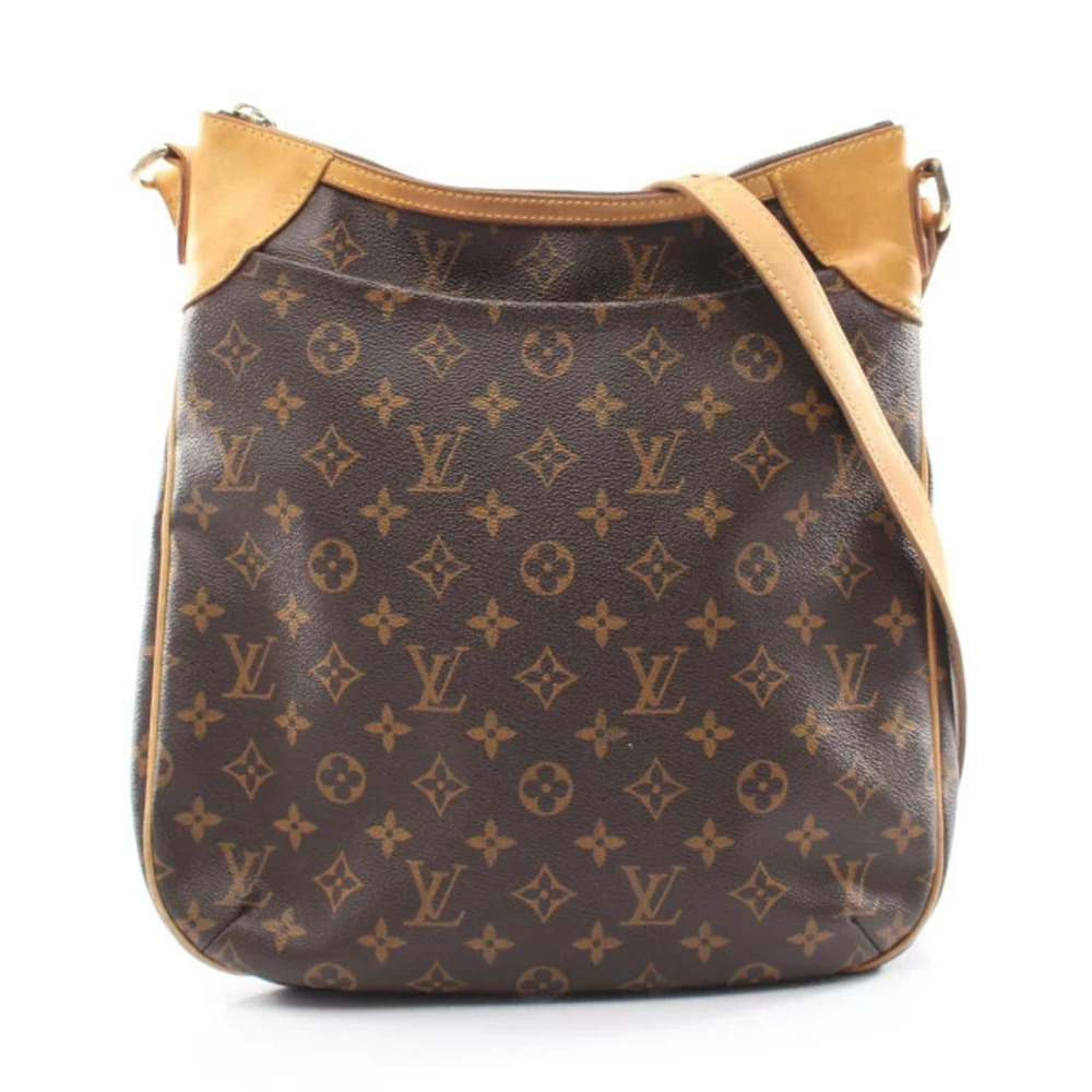 Louis Vuitton Odeon Shoulder Bag Canvas Leather Monogram Brown